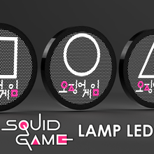 calamar Jeu lampe LED art lumière 3d print model - Mito3D