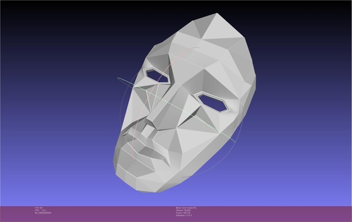 calamar juego jefe máscara 3d printing réplica cosplay disfraz squid game película boss mask polygon líder 3d print model - Mito3D