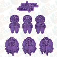 squid game cookie cutter set 18 stamp cookies cutters netflix tv series lee park 3d print model - Mito3D