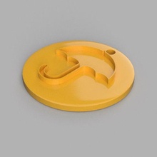 calamaro gioco dalgona caramella forme Portachiavi 3d print model - Mito3D