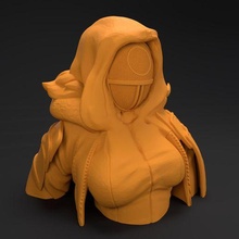 squid game girl art woman netflix miniature 3d print model - Mito3D