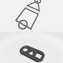 Lula jogos chave anel logotipo netflix Series decoração deco arte 3d print model - Mito3D
