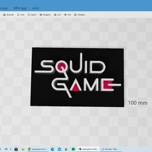 squid game logo art games battle royale 3d print model - Mito3D