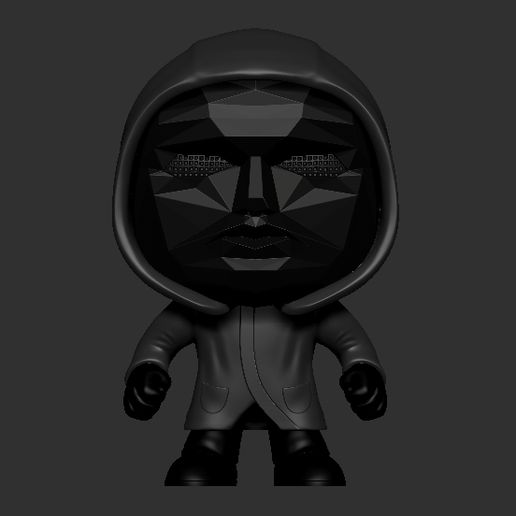 squid game man black mask funko 3D print model - Mito3D