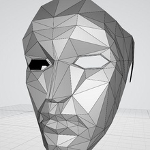 calamar Jeu masque art scara front man juego 3d print model - Mito3D