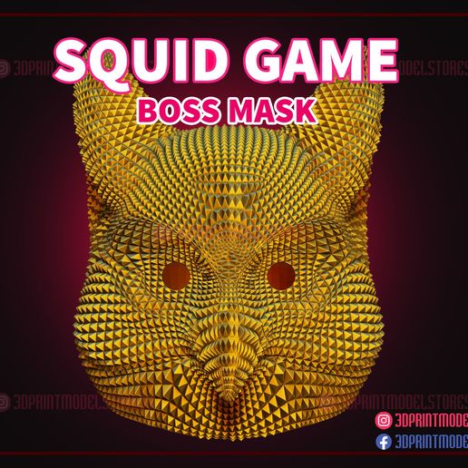 calamar juego máscara jefe búho cosplay netflix VIP 3D print model - Mito3D