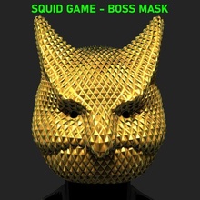squid game mask - boss cosplay 3d print model art bstar3dprint polygon man accessories toys costume waiter no29 squid-game-boss-mask squidgame-boss 3d print model - Mito3D