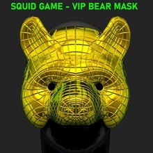 squid game mask - vip bear cosplay 3d print model art polygon man accessories costume squidgame luxury vips 3d print model - Mito3D