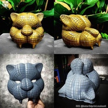 calamar Jeu masque VIP tigre cosplay 3d impression modèle art polygone accessoires cloner 3d print model - Mito3D