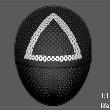 kalamar oyun maske 1 hayat boyut Kostüm oyunu sahne kopya netflix 3d Yazdır Sanat 3d print model - Mito3D