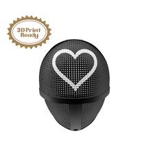 kalamar oyun maske 3d model kalp 3d print model - Mito3D