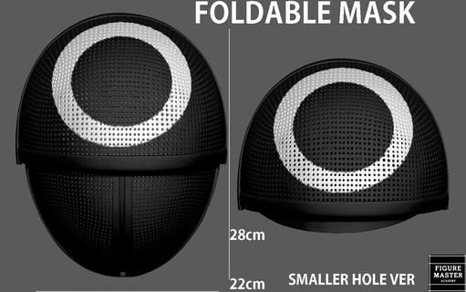 squid game mask foldable ver2 life size cosplay netflix props replica 3d print 1 3d print model - Mito3D