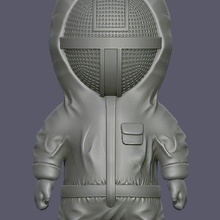 calamar juego empeñar llavero Moda soldado netflix decoración chibi personaje 3d print model - Mito3D