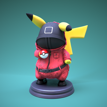 squid game pikachu - pika pink soldier ready 3d print model 3d print model - Mito3D