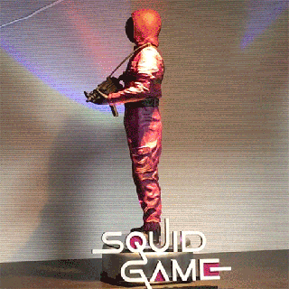 calamaro gioco rosa soldato figura più sporco netflix statuto 3dprinted esercito fan art 3dprinting arte sculture 3d print model - Mito3D