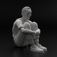 kalamar oyun oyuncu 001 il nam oturma üzgün Sanat player001 oyunu meme fanart ohılnam dizi minyatür şekil heykel Koreli ilnam 3d print model - Mito3D