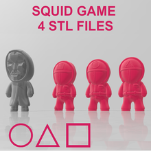 calamar juego soldados soldado llavero paquete Moda jefe 3d print model - Mito3D