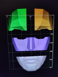 kalamar maske 4 parçalar yeniden boyutlandırılabilir Sanat 3d şık cadılar bayramı oyun 3d print model - Mito3D