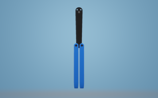 kalamar balisong gadget kelebek bıçak endüstriler klon oyuncak kasa kıpır güzel 3d print model - Mito3D