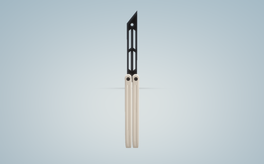 squiddy triton v2 Gadget balisong gadget butterfly knife squid industries clone toy safe fidget cool 3d print model - Mito3D