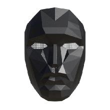 Tintenfisch Maske Kunst Spiel poly Netflix 3d print model - Mito3D