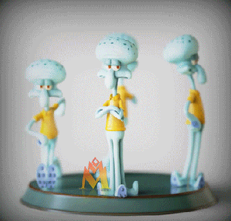 Thaddäus spongebob Schwammkopf fanart standing pose Figur SpongeBob Fehler Hase 90's 80's Karikatur Weihnachten niedlich Eckzahn zurückstellen Anzeige Skulptur Anime Fan Art 3d print model - Mito3D