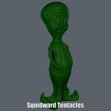 squidward tentacles easy print di alcun supporto art modello le figure la scultura spongebob supportless 3d print model - Mito3D