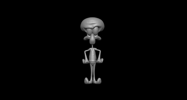 squidward v1 art toy sponge bob 3d print model - Mito3D
