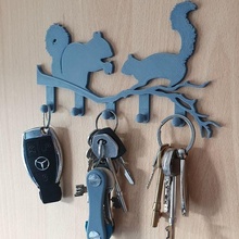 Eichhörnchen Schlüssel Halter Unterstützung Schlüsselhalter Dekor Flur Eingang Küche 3d print model - Mito3D