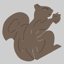 squirrel puzzle animal toy game 3d print model - Mito3D