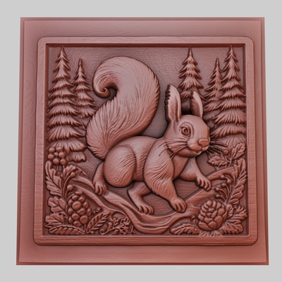 squirrel runs forest 3d printer model animal obj stl art 3dmodel sculpture wildlife mammal bird reptile predator herbivore seacreature nature printable art relief yeggi mito3d 3d print model - Mito3D