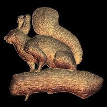 squirrel tree art 3d print model - Mito3D