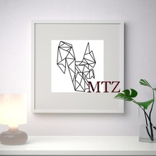 ardilla de la pared escultura en 2d art 3d print model - Mito3D