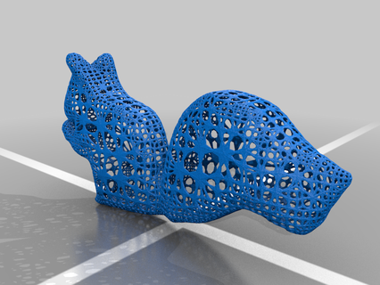 ardilla cableado Arte animal voronoi diseño cable animales criaturas 3d print model - Mito3D