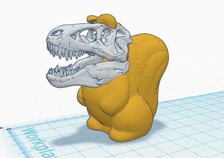 squirrelasaurus rex squirrel trexremix creatures 3d print model - Mito3D