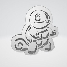 squirtle pokemon cutting cookie cutter marker 3d print model - Mito3D