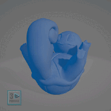squirtle carapuce game pokemon supportless schiggy pok mon water eau wasser starter generation 3d print model - Mito3D