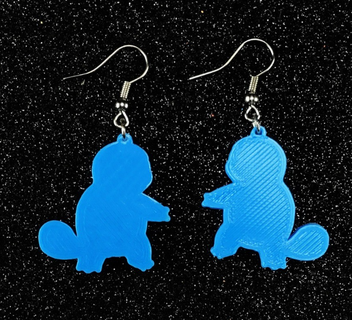 squirtle earring pokemon 3d print model - Mito3D
