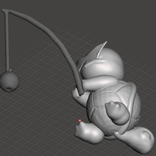 squirtle de pesca juego la pokemon 3d print model - Mito3D
