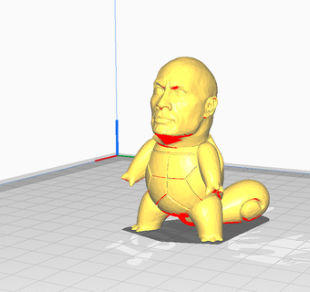 squirtle johnson rock+squirtle therock pokemon 3d print model - Mito3D
