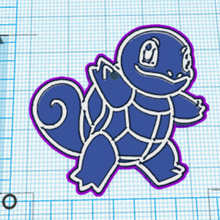 squirtle keychan pokemon geek 3d print model - Mito3D