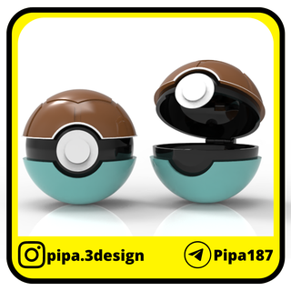sincap pokeball depolama konteyner pokeballs pokemon pokemon depolama konteyner konteyner sincap 3d print model - Mito3D