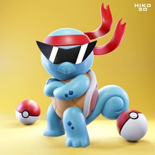 squirtle squad leader - pokemon figure collectible anime pokemones pikachu charmander bulbasaur ash poke toy figurine collection 3d print model - Mito3D