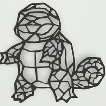 squirtle parete arte 3d print model - Mito3D