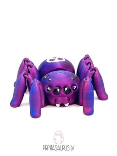 squish spider - commercial use flexi cute printasaurus lv halloween creepy 3d print model - Mito3D