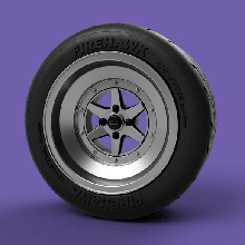 sr xr4 estilo escala modelo rueda conjunto 15 16 pulgadas borde neumático coche vehiculo jdm barril imprimible 1 24 3d print model - Mito3D