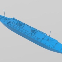 ss yeni amsterdam okyanus astar su hattı versiyon gemi tekne hal Hollanda Amerika Flemenkçe transatlantik Gemi reçine 1 1250 ölçek model stl altın 3d print model - Mito3D
