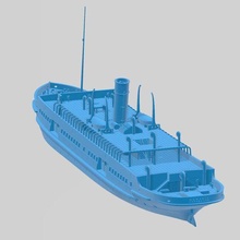 ss Nomaden Titanic 39 Schwester Wasserlinie Ausführung Schiff Ozean Liner Boot vereinigt Zustände transatlantisch Harz 1 1250 Rahmen Modell stl golden Alter Neu York 3d print model - Mito3D