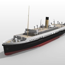 ss Nomaden Titanic 39 Schwester Schiff Ozean Liner Boot zärtlich olympisch Königin Maria Cunard Weiß Star Linie Cherbourg transatlantisch Fähre Harz 1 1250 Rahmen 3d print model - Mito3D