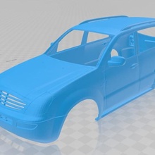 ssangyong rexton imprimable corps de la voiture jeu 1-32 1-24 1-18 1-14 1-10 dérive crawler miniz shell contrôle passe-temps radio rc tamiya le système scalextric sport fente 3d print model - Mito3D